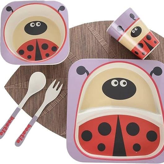 VAISSELLE BEBE - BambooKid™ - Coccinelle - Le Coin de Bébé