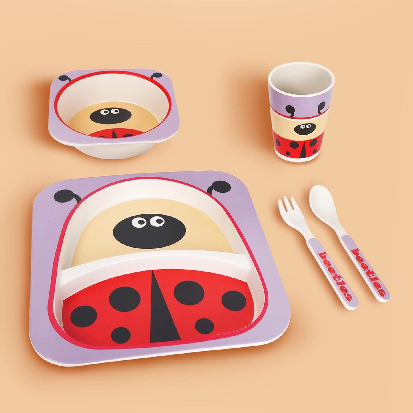 VAISSELLE BEBE - BambooKid™ - Coccinelle - Le Coin de Bébé