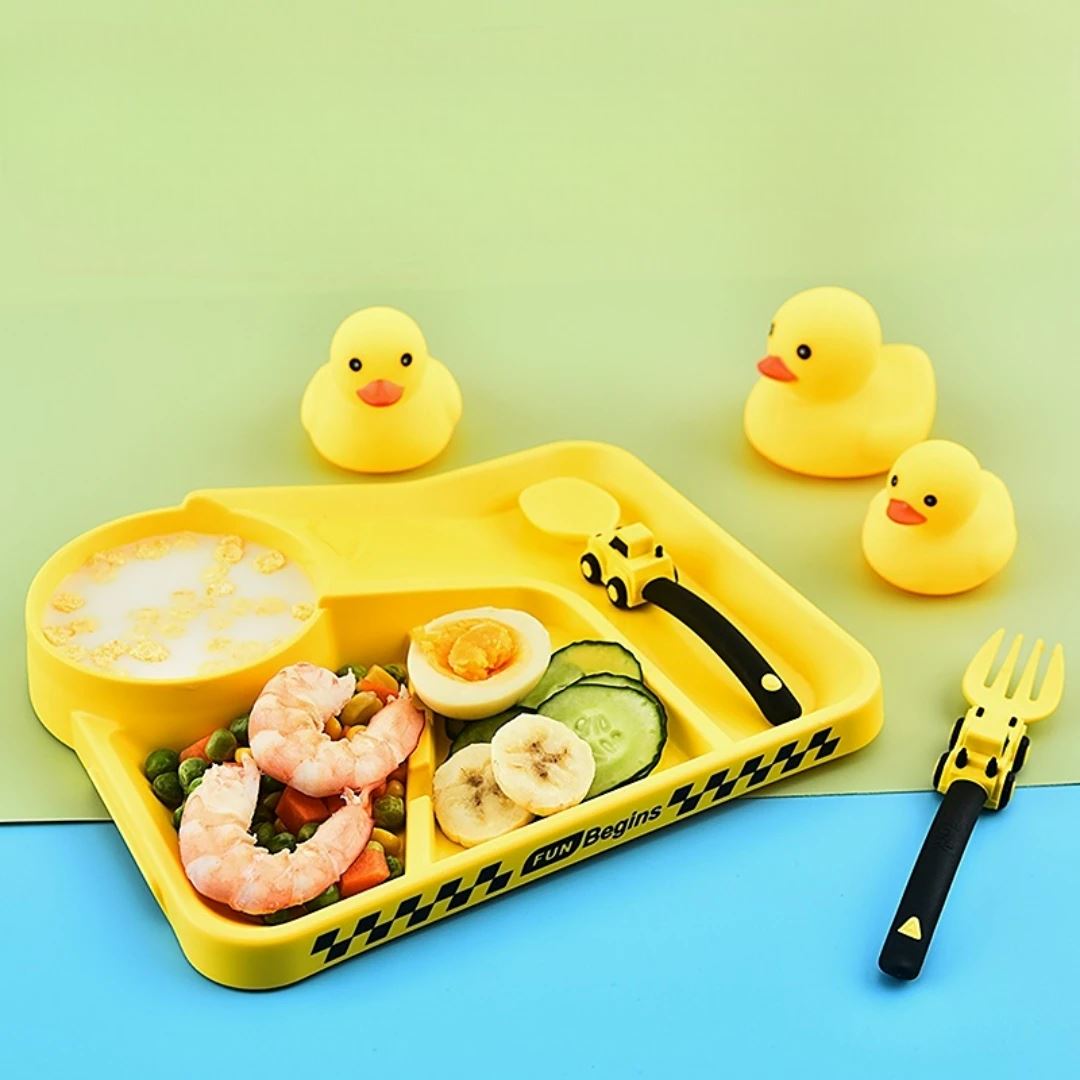 VAISSELLE BEBE - CoursePlate™ - Jaune - Le Coin de Bébé