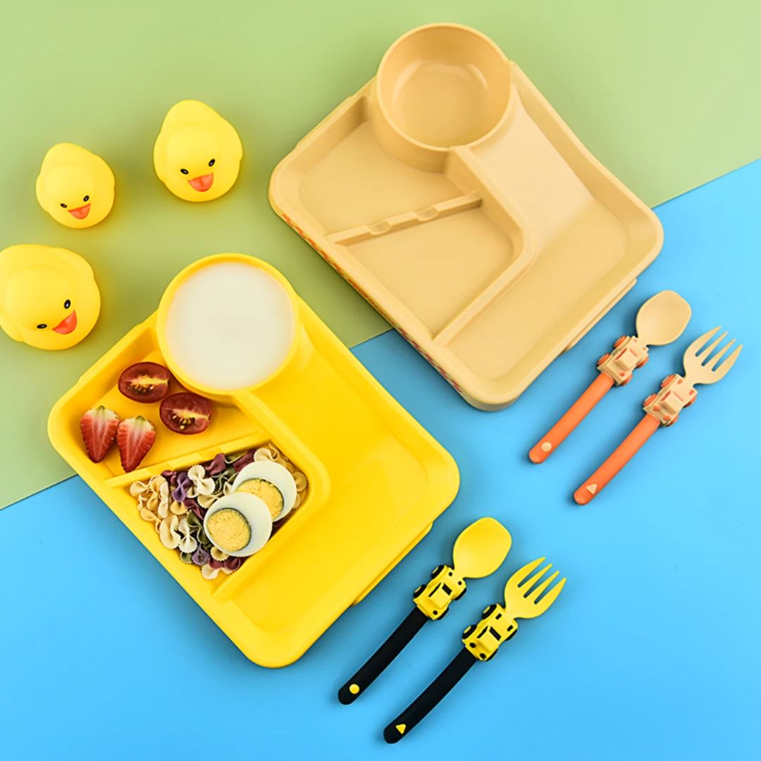 VAISSELLE BEBE - CoursePlate™ - Jaune - Le Coin de Bébé