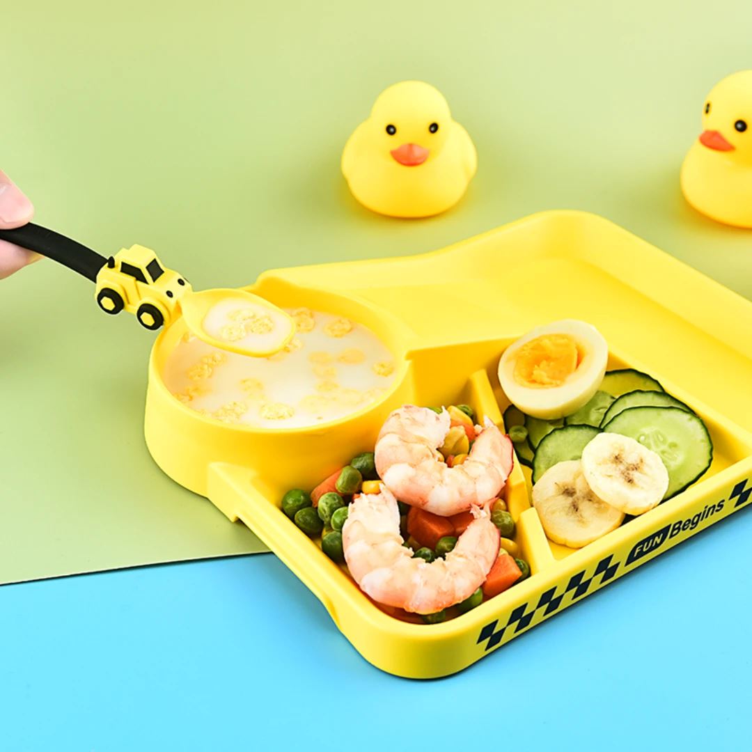 VAISSELLE BEBE - CoursePlate™ - Jaune - Le Coin de Bébé