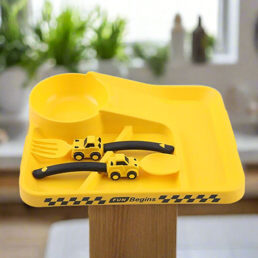 VAISSELLE BEBE - CoursePlate™ - Jaune - Le Coin de Bébé